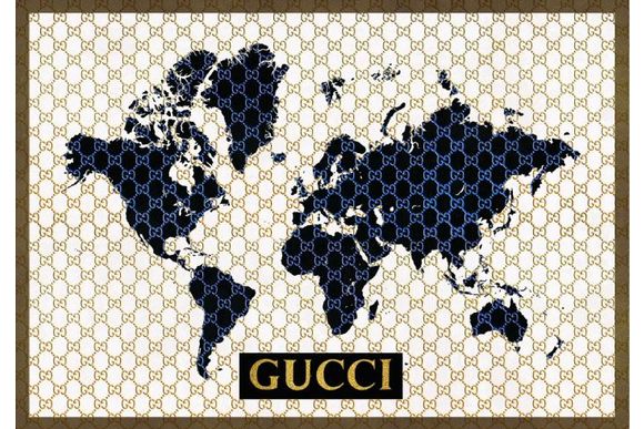 Glasschilderij Gucci wereld GLAS0801203D-009
