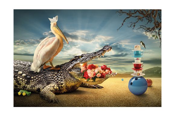Schilderij Vegan Crocodile