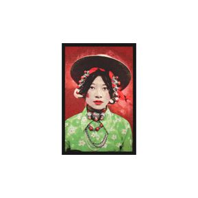 Schilderij Tibetan girl