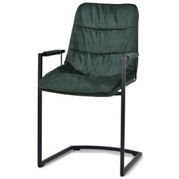 Eetkamer fauteuil velvet green Knus