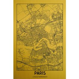 Schilderij Paris Citymap