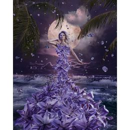 Schilderij Blossoming Night Dibond Fairytale