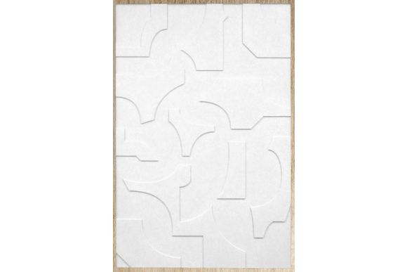 Schilderij Geometric Shape (blanke relieflijst)