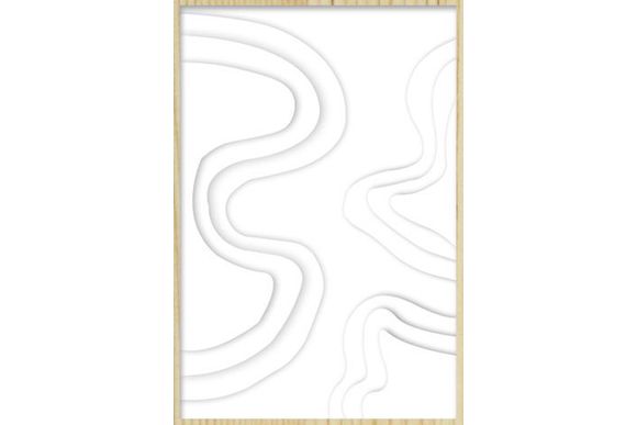 Schilderij Stripes In Sahara Sand (blanke relieflijst)
