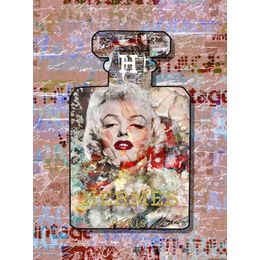 Glasschilderij parfumfles Hermes met Marilyn Monroe 060080F-247