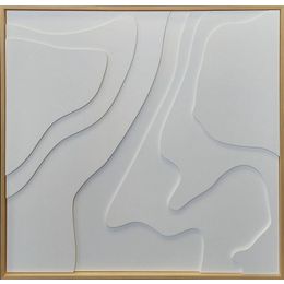 Schilderij Waves - versie A (blanke relieflijst)