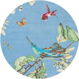 Vloerkleed Blue 37808 rond Hummingbird | Wedgwood Home