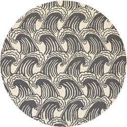 Vloerkleed Liquorice 125605 rond Ride the Wave | Scion Rug Collection