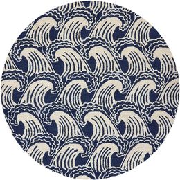 Vloerkleed Denim 125608 rond Ride the Wave | Scion Rug Collection