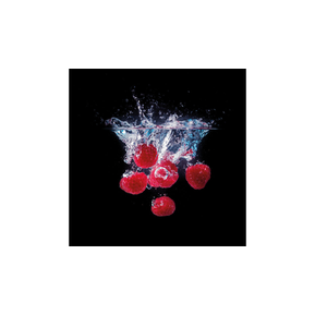 Schilderij Raspberries splash