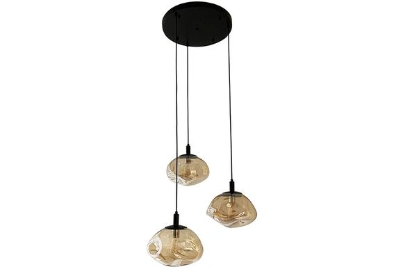 Hanglamp 3-lichts rond Amber Melt