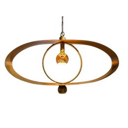 Hanglamp LB049-1+1 ovaal brons Breeze | Leclercq & Bouwman