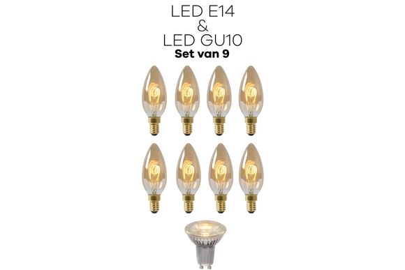 Lichtbronpakket  8 x LED E14 & 1 x LED GU10 | Leclercq & Bouwman