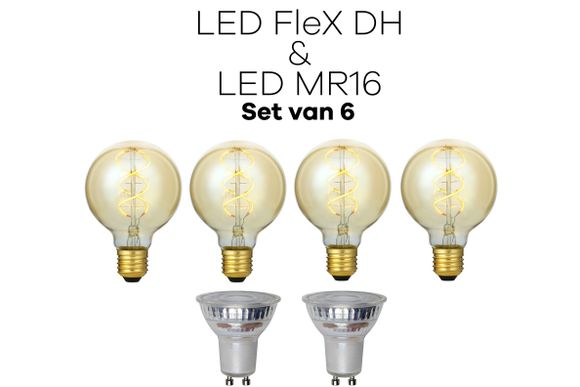 Lichtbronpakket 4 x LED E27 FleX DH & 2 x LED GU10 MR16
