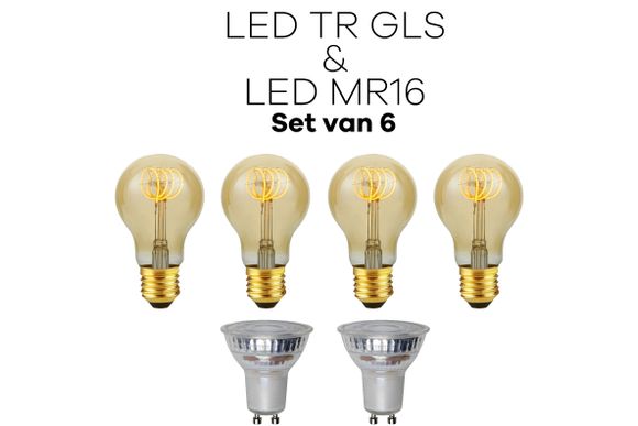 Lichtbronpakket 4 x LED E27 TR GLS & 2 x LED GU10 MR16