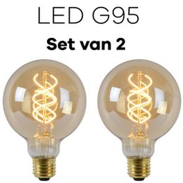 Lichtbronpakket 2 x LED E27 G95  | Lucide