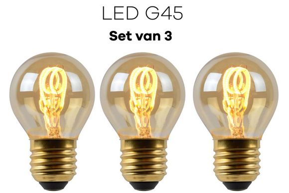 Lichtbronpakket 3 x LED E27 G45 | Lucide
