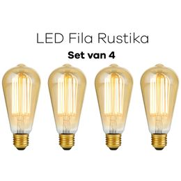 Lichtbronpakket 4 x LED E27 Fila Rustika
