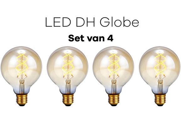 Lichtbronpakket 4 x LED E27 DH Globe