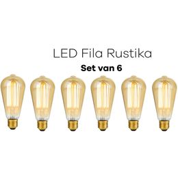 Lichtbronpakket 6 x LED E27 Fila Rustika