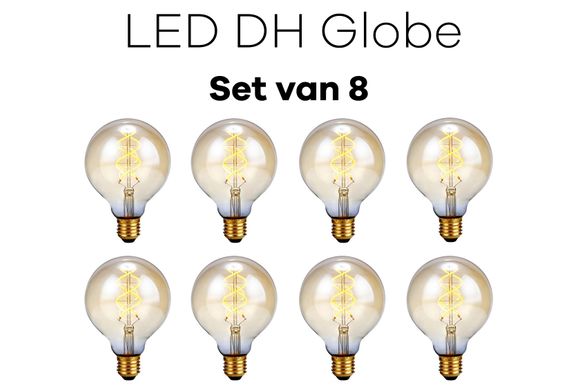 Lichtbronpakket 8 x LED E27 DH Globe