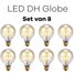 Lichtbronpakket 8 x LED E27 DH Globe