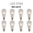 Lichtbronpakket 8 x LED E27 ST64 transparant | Lucide