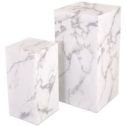 Bijzettafelset White Marble Carrara Chambly