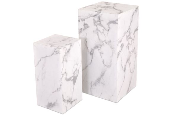 Zuil/pilarenset White Marble Carrara Chambly