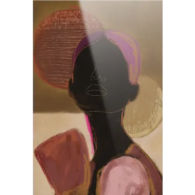Glasschilderij Silhouette Lady
