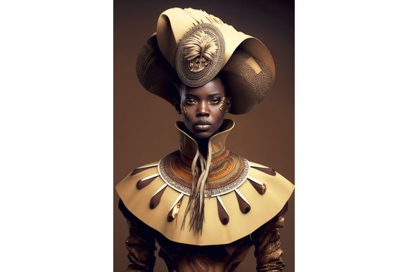 Schilderij Ngozi Dibond Tribe Couture