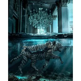 Schilderij Sunken Palace Dibond Underwater World
