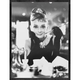 Art Print Audrey Hepburn Zwart-wit AAE178