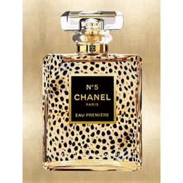 Glasschilderij Chanel Parfum Cheetah 060080F-350
