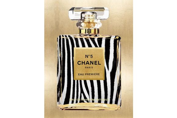 Glasschilderij Chanel Parfum Zebra 060080F-353