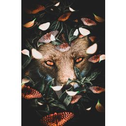 Schilderij Hidden Fox Dibond Jungle